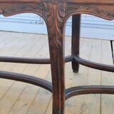 Louis XV style bench with cross-braced design