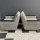 set of 2 grey relax chairs on castors 1970s