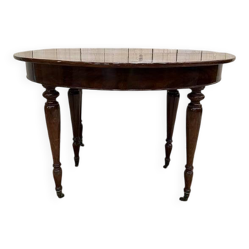 Table de salle à manger ovale en acajou de style Napoléon III - Anglaise