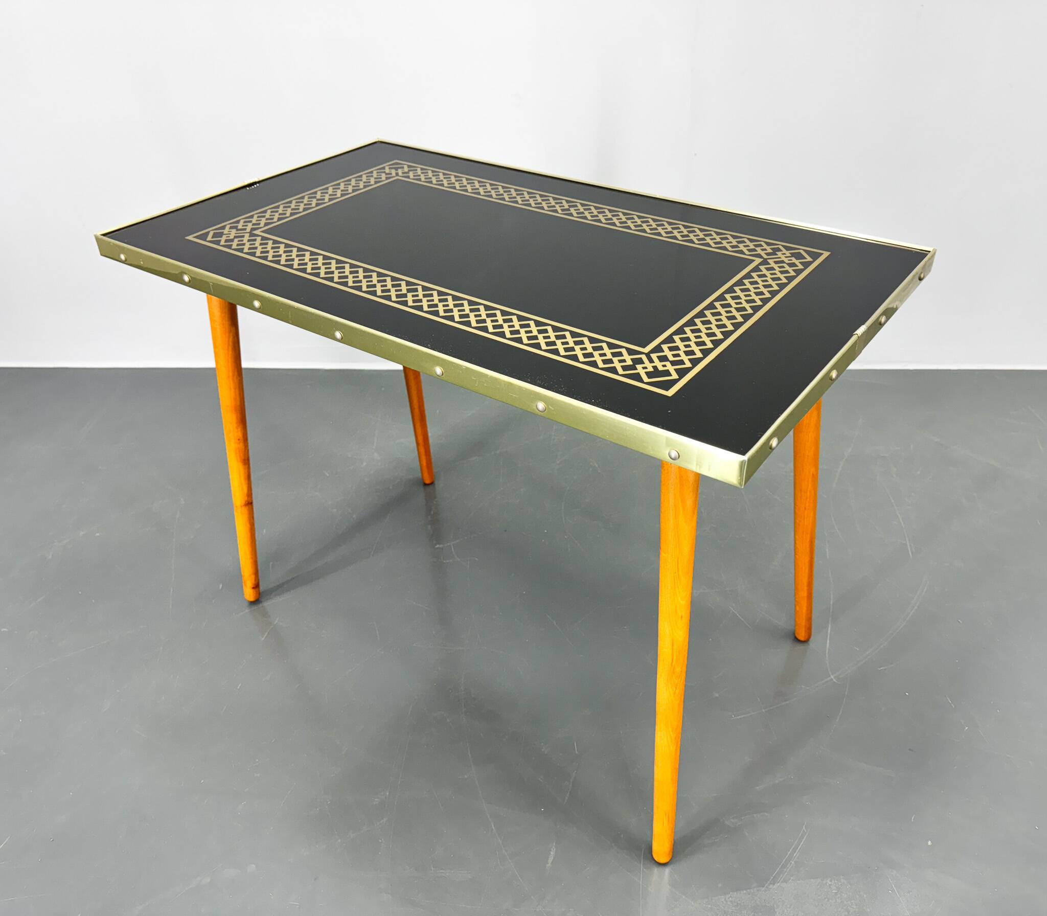 Midcentury Small Glass Side Table, Germany