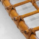 Italian Mid-Century Bamboo and Rattan Coat Rack by Bonacina, 1960s