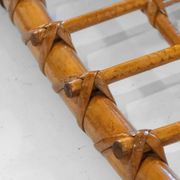 Italian Mid-Century Bamboo and Rattan Coat Rack, 1960s
