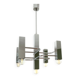 Vintage chandelier in chrome with 5 lightpoints by Sciolari