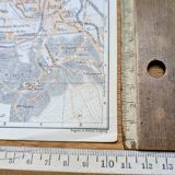 Vicenza, Italy, old map, printed in 1909. Authentic.