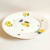 Limoges porcelain cake dish from the 1930s Diameter 23.5 cm