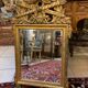 Miroir doré et vert en bois