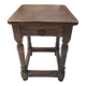 Small stool, side table or bedside table in solid wood with turned legs.