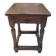 Small stool, side table or bedside table in solid wood with turned legs.