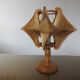 Scandinavian lamp, wire and wood, 60s 70s