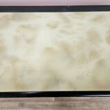 1960s bedroom dresser with six drawers and glass top