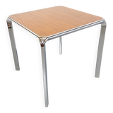 Pierre Paulin vintage square dining table in rosewood and metal