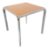 Pierre Paulin vintage square dining table in rosewood and metal