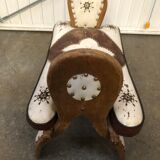 Vintage camel saddle stool 1960