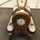 Vintage camel saddle stool 1960