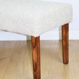 Beautiful vintage bench from the 90s - beige boucle long hair