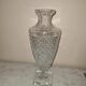 Cristallerie saint louis - vase balustre sur piédouche en cristal taillé en pointe de diamant signe