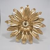 Golden flower sconce