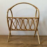 Rattan magazine holder