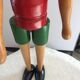 Pinocchio large red and green wooden articulated