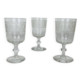 3 verres Baccarat modèle Chanel gravure 3458