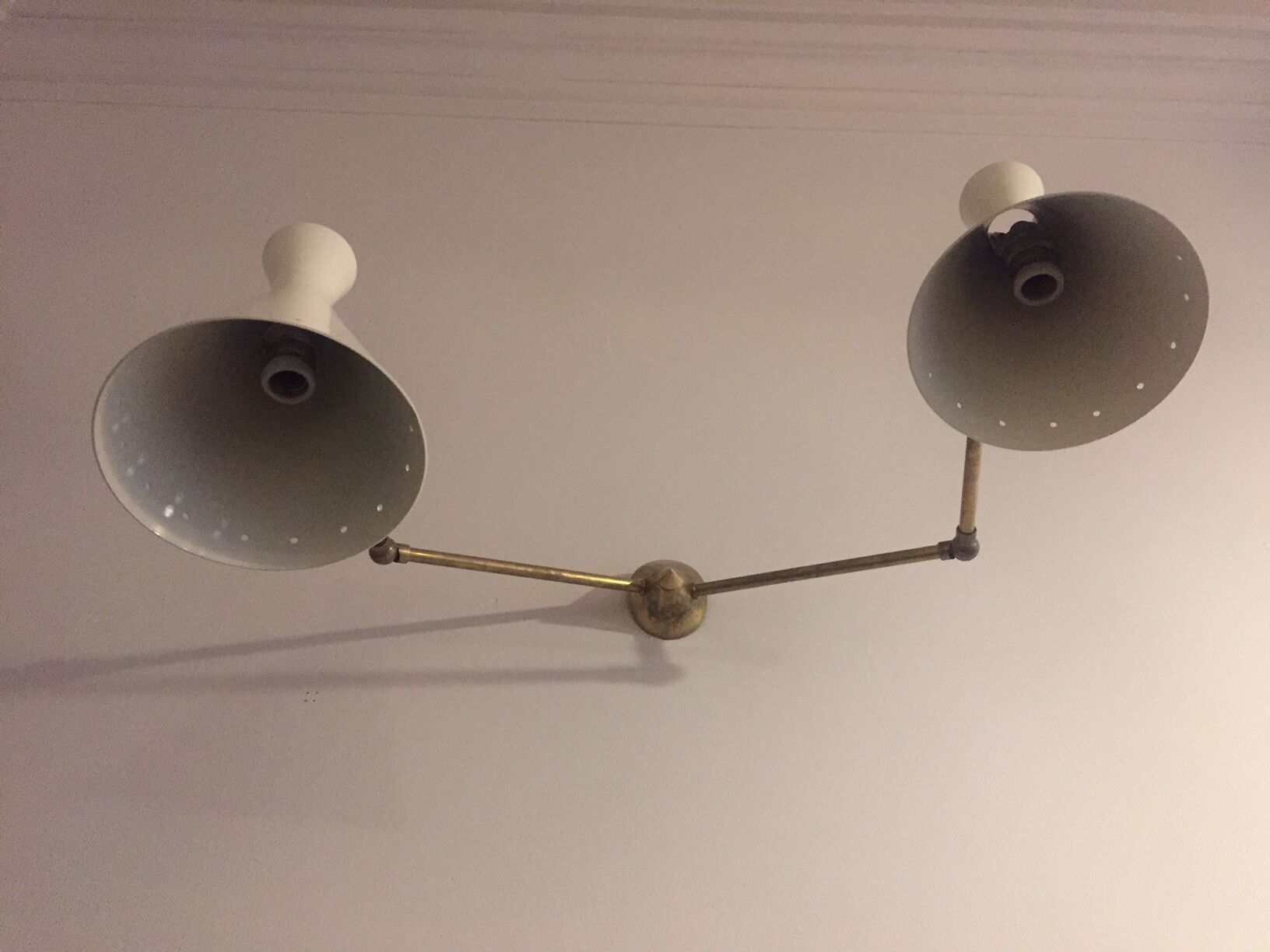 Murable applied Italian double - articulated - Lampshade metal painted white