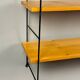 Vintage wall shelf with three wood veneer shelves