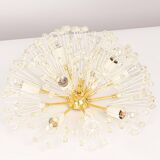 Star Ceiling Light in Brass and Crystal by Emil Stejnar, Austria, 1960s