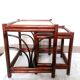 Tables gigogne en rotin vers 1950 de style art déco