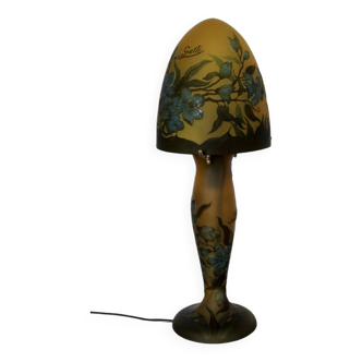 Gallé Tip Mushroom Lamp Circa 1980