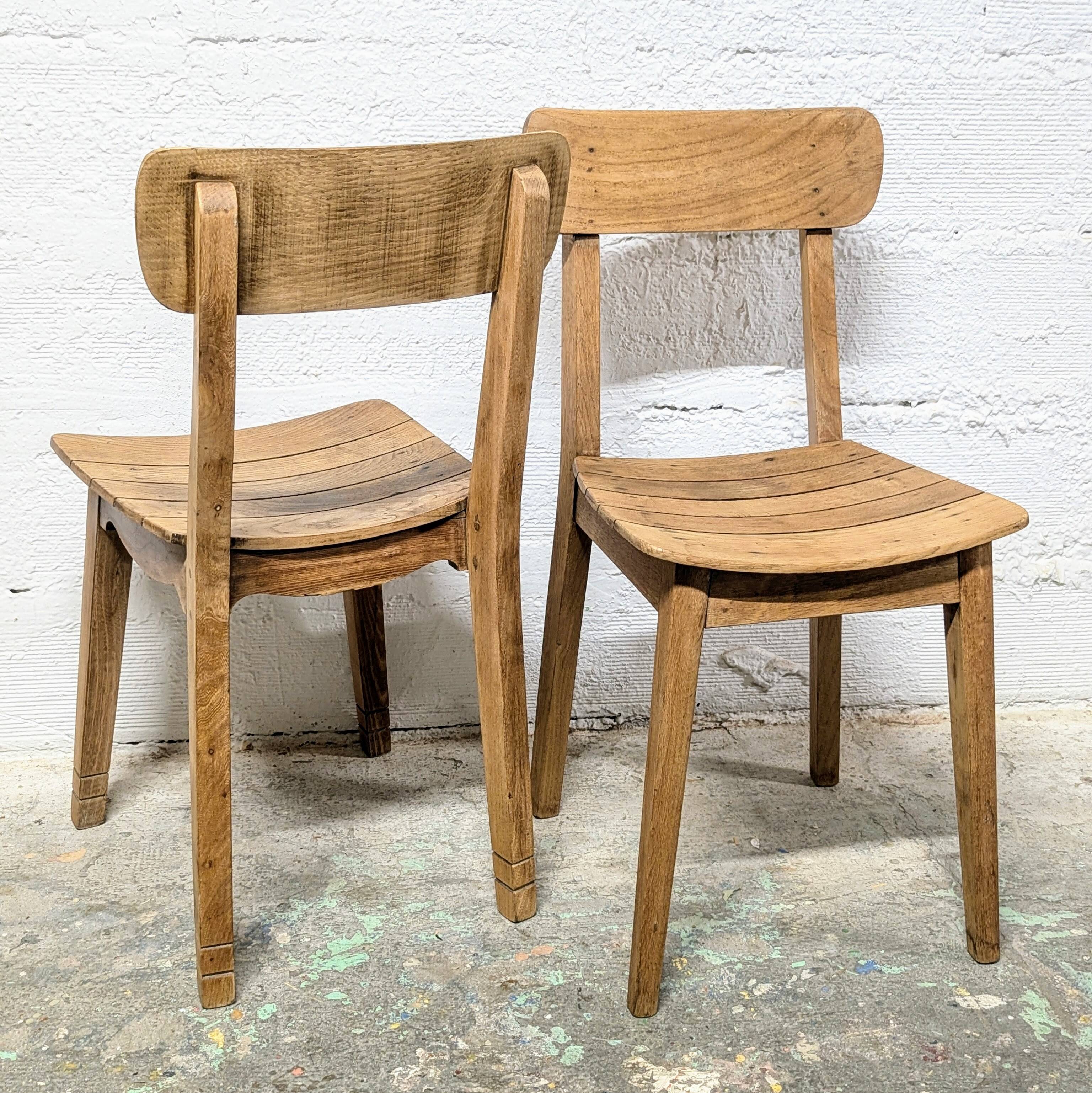 Pair of oak chairs