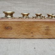 Old box 12 weight flat head brass from 1g to 500g for complete scale