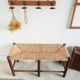 Ancient straw bench