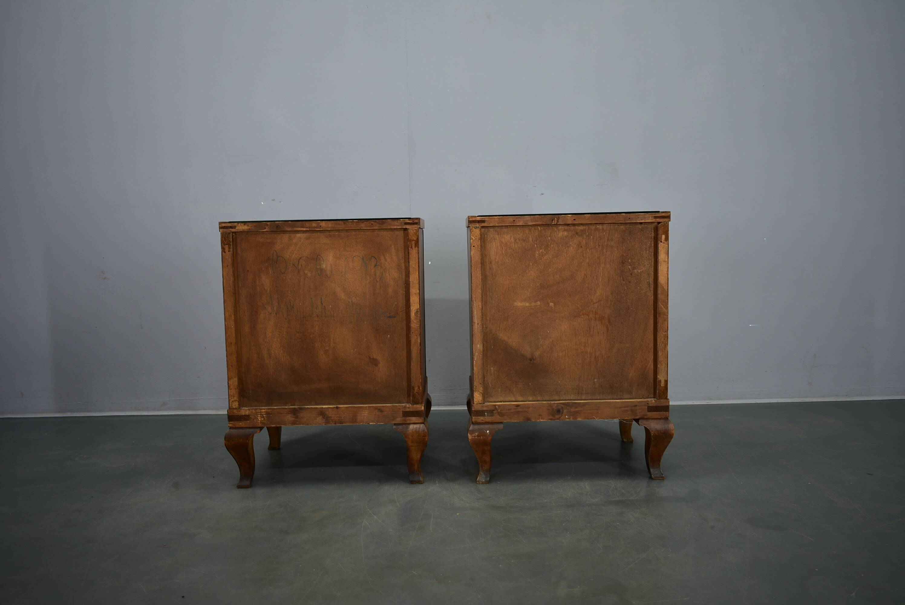 1932s pair of art deco bedside tables, Czechoslovakia
