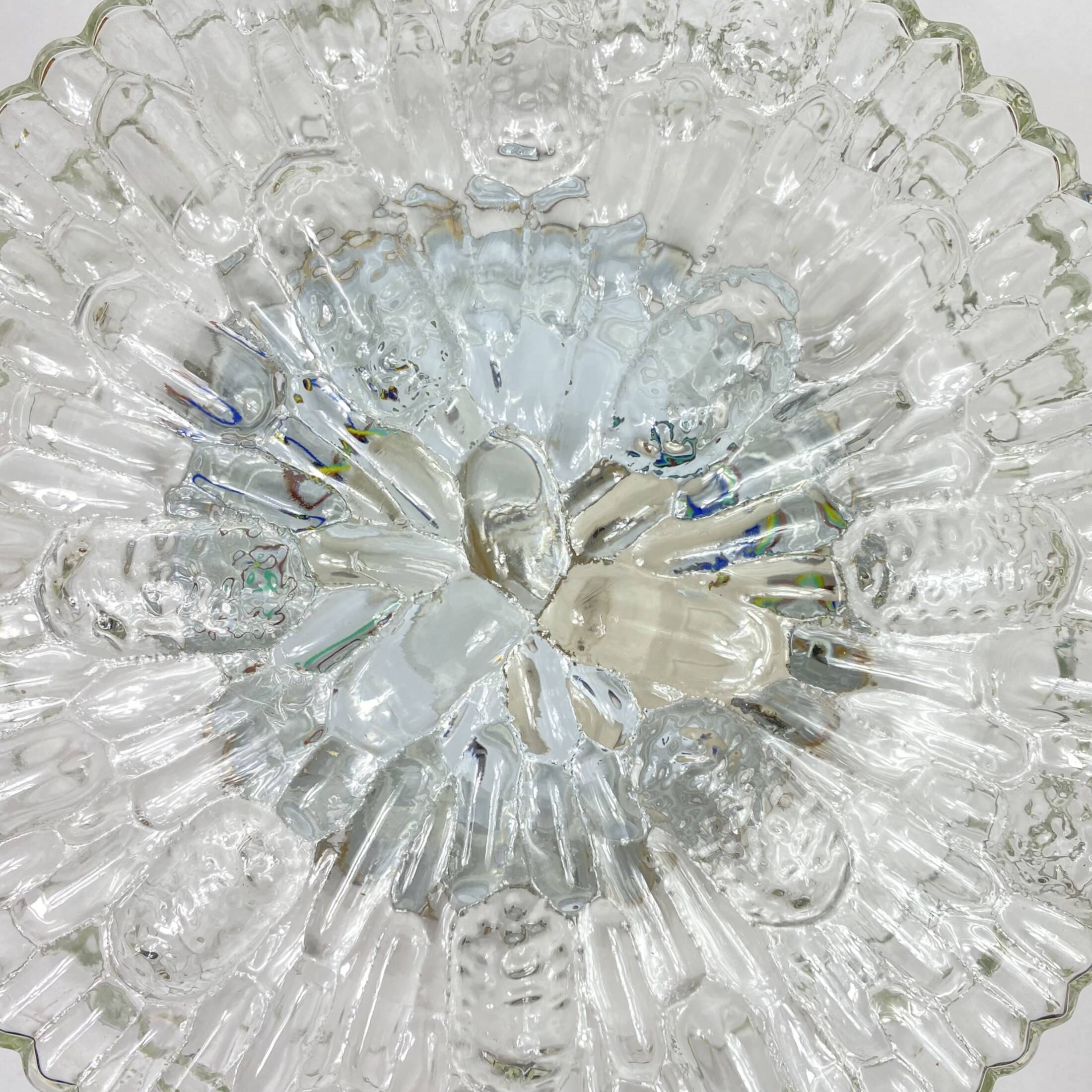 Minimalist glass ceiling wall light 1970 1980 seventies eighties LAMP-7137