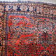 Handmade antique Persian Sarouk rug 4' x 6.8' (122cm x 207cm) 1920s - 1B784
