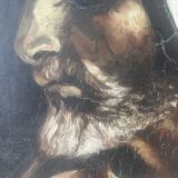 Orientalist painting of an Arab man.