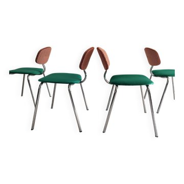 Chaises Strafor années 70 retapissées
