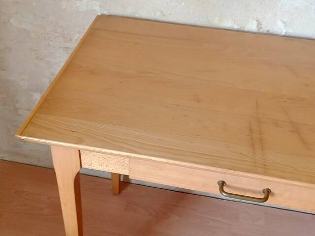 Vintage 1980s solid wood kitchen table or desk