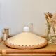 Vintage hanging in rattan and porcelain