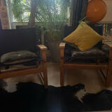 Paire de fauteuils « safari « vintage HYLLINGE MŌBLER