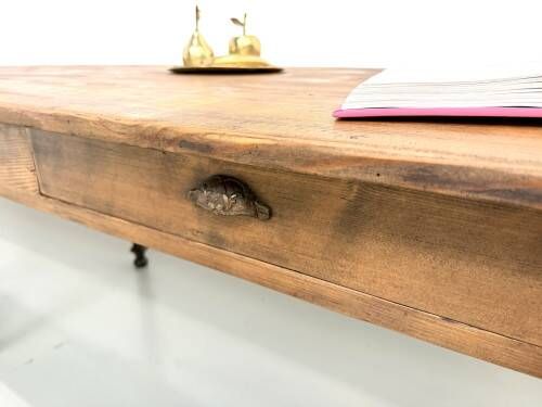 Farm table of 4 metres in solid pine, around 1900.