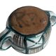 Robert Picault, bowl with two handles, polychrome earthenware, 20th century.