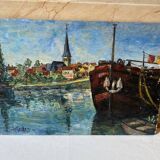 Painting representing the Saône