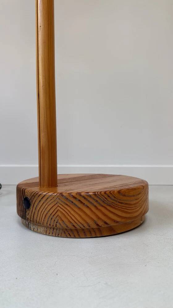 Vintage Domus teak wood floor lamp