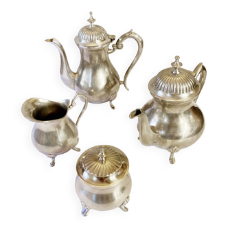 Bronze tea and coffee service, hallmarked EPNS, England, late 19th century