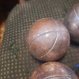 6 anciennes boules de petanque