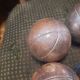 6 old pétanque balls
