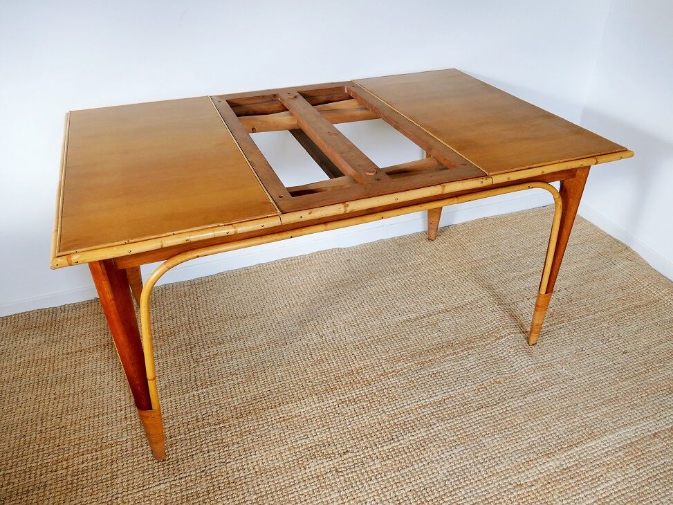 Rattan extension table