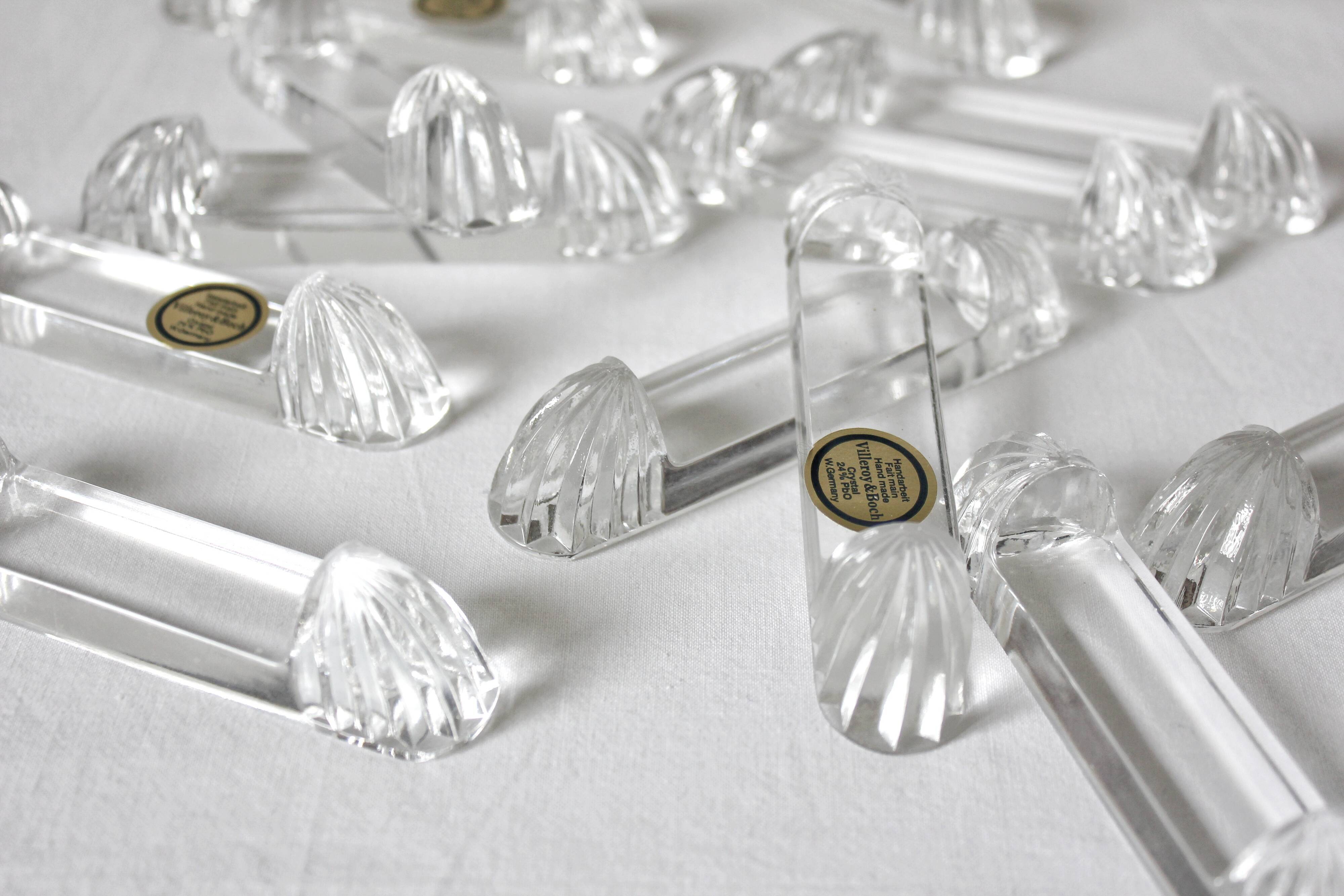 12 Villeroy and Boch crystal knife holders