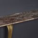 MID 20thC ITALIAN BRASS & MARBLE CONSOLE WITH MIRROR c.1950